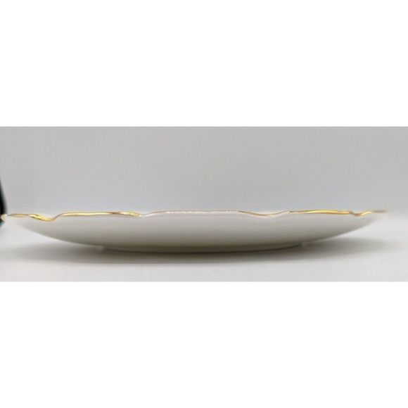 Vintage Royal Kent 8" Fine Bone China Plate Pink Peony Flower 24KG Trim England - Picture 4 of 8